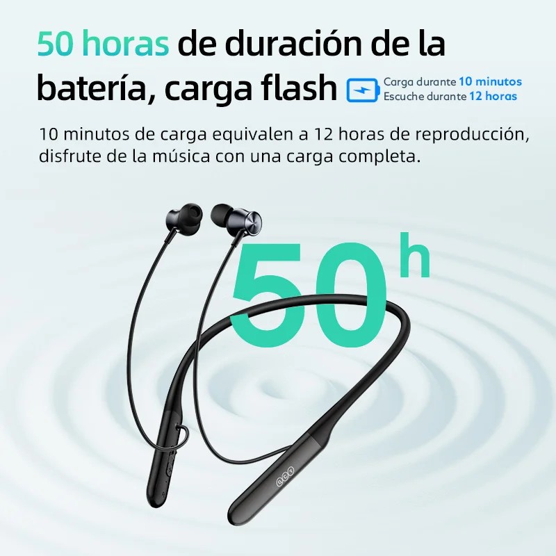 Auriculares inalámbricos Bluetooth Hasta 50 horas de duración de