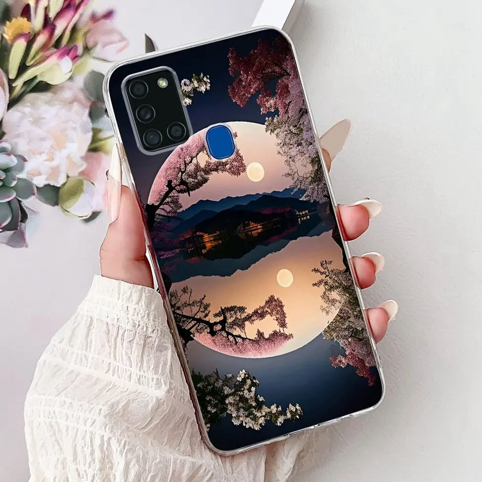 Clear Fashion Luxury Cute Painted Back Phone Case Cover