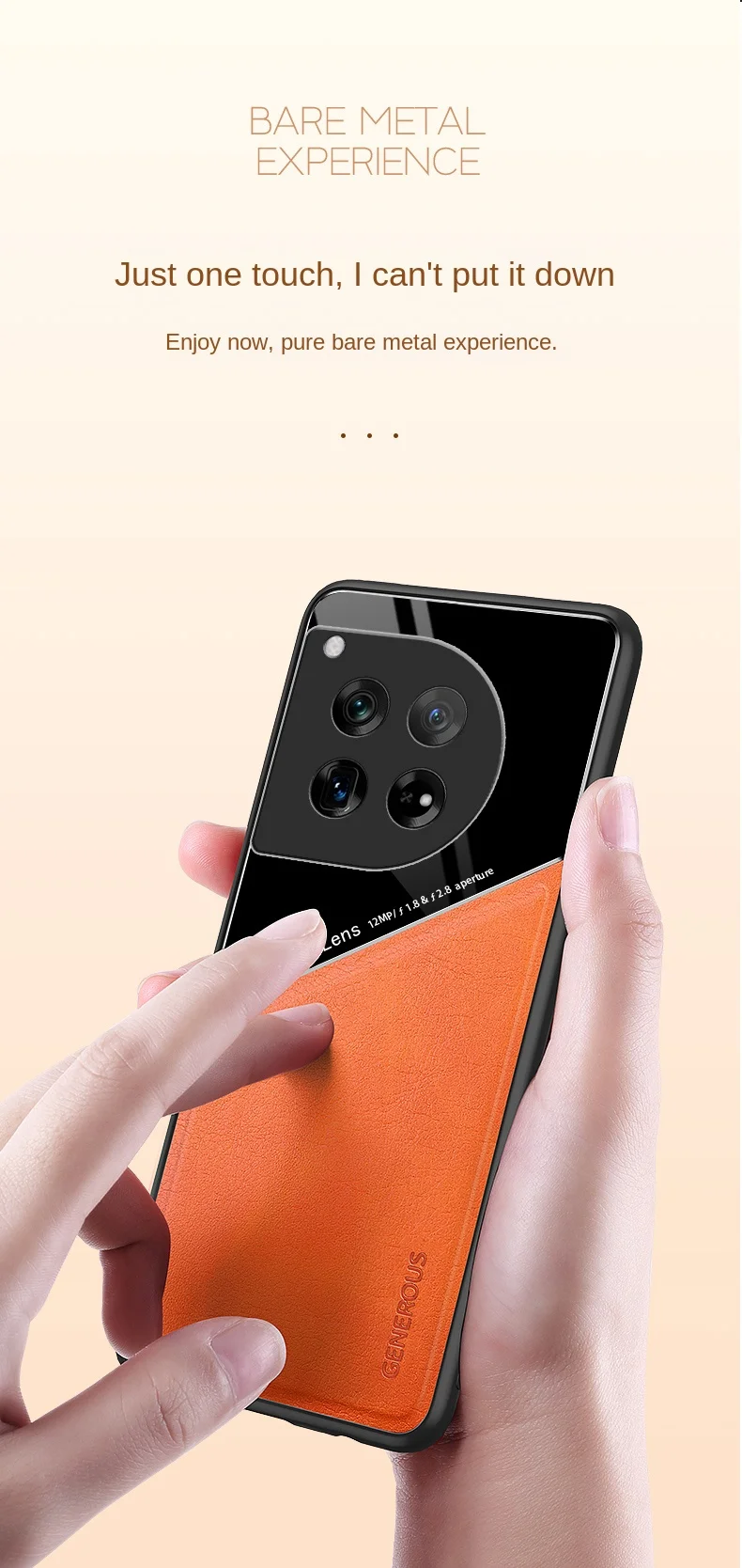 Coque téléphone texture cuir avec support magnétique oneplus pro_voghion.com