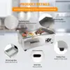 Griddle 22" 3000W Flat Top Grill Countertop Griddle Stainless Steel Teppanyaki Grill w/Iron Cooking Plate for Restaurant Kitchen 4