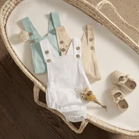 Ma & baby 0-3Y été nouveau-né infantile bébé garçon fille barboteuse décontracté sans manches combinaison globale enfant en bas âge bébé vêtements 4