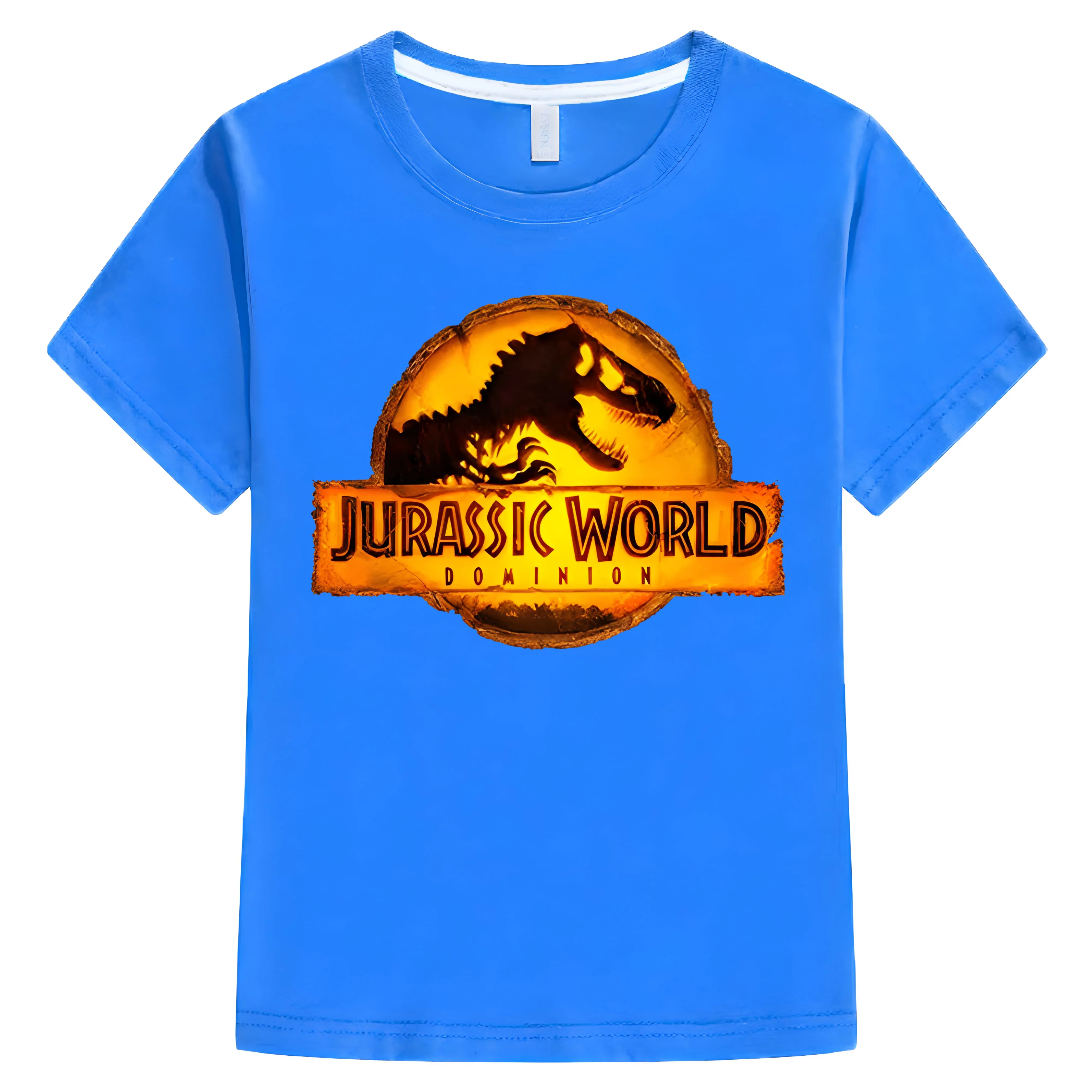 Summer 100% Cotton Children Short Sleeves T-shirt Jurassic World Dominion Boy Girls T Shirt Casual Kids baby Clothing 5