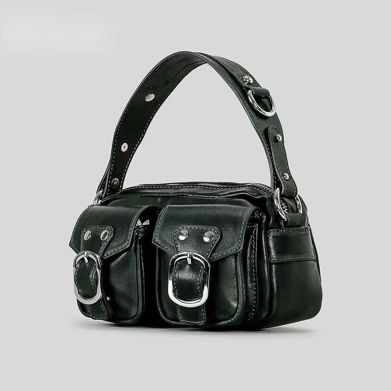 thumbnail image 1 of Mini bolso de mano de moda para mujer, estilo punk, estilo motociclista, bandolera para chicas, bolso de mano de PU con personalidad para la calle, 1 of 5