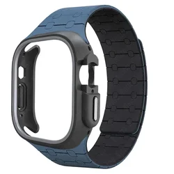 Premium TPU Case with Silicone Strap for Smartwatch Bands - Enhanced Protective Design (BlueB BH)