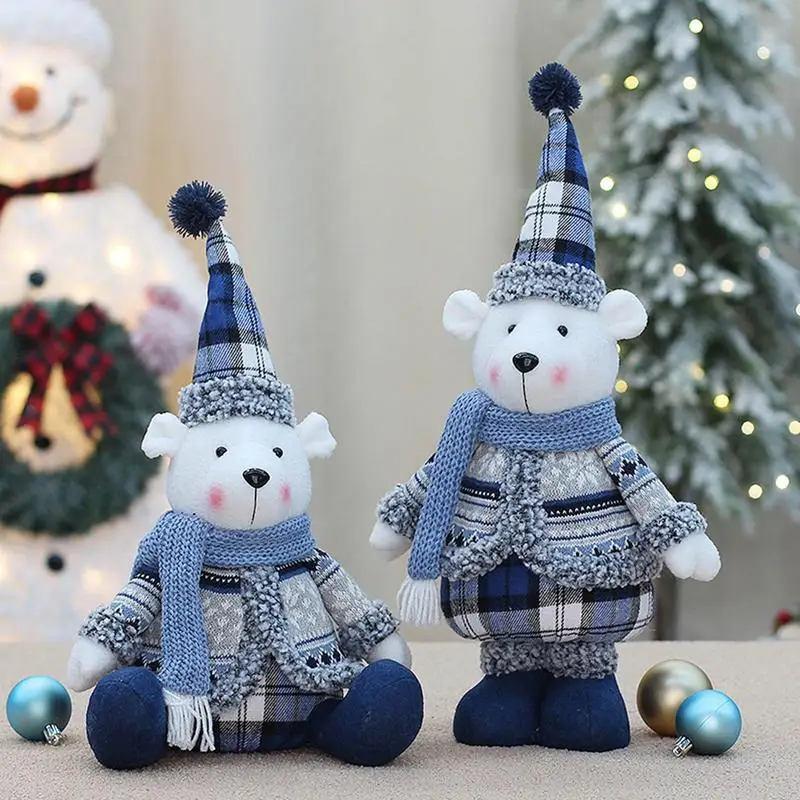 

Рождественский медведь, набивное животное, милый медведь, плюшевые игрушки, мягкий и дышащий медведь, набивные животные, игрушки, плюшевые животные, плюшевые украшения, подарок