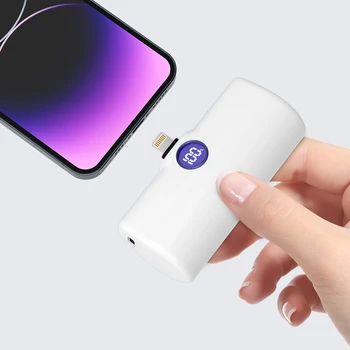 Powerbank Caricabatterie Portatile a Ricarica Rapida per iPhone Samsung Xiaomi OPPO Batteria Esterna con Connettore Type C o Lightning