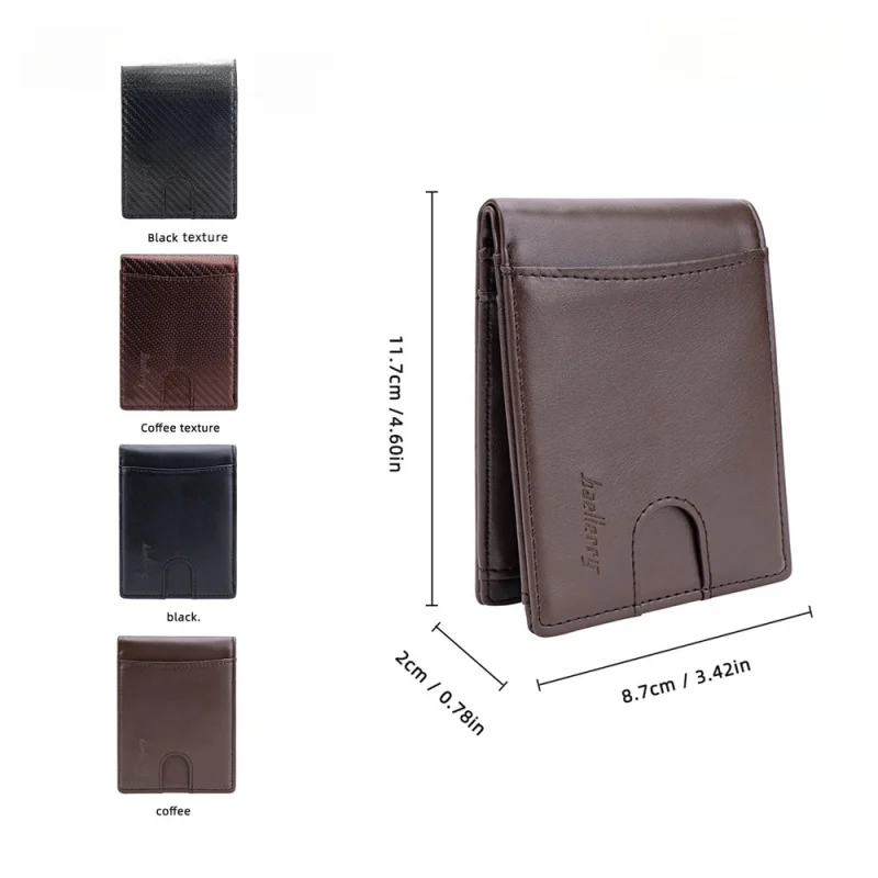 Men wallet PU leather business multi slot card holder men purse short male fold wallets