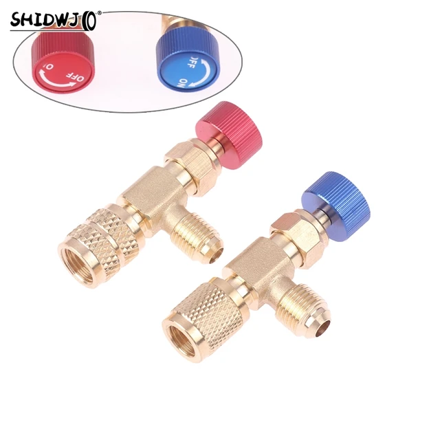 Valvola Controllo Flusso Aria Condizionata 2 Pezzi - Per R410 R22, Ottone Dorato - Foto 4