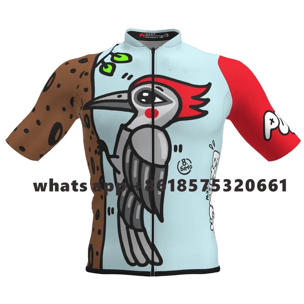 Cycling jersey men breathable short sleeve summer quick dry road MTB racing shirt