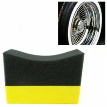 

6Pcs Tire Contour Dressing Applicator Pads Gloss Shine Color Polishing Sponge Wax Shine Polishing Foam Sponge