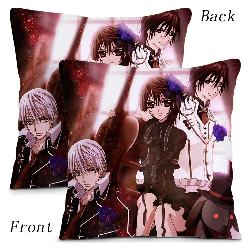 V-Vampire Knight Anime Pillow Covers Cartoon Sofa Decorative Home Double-sided Printing Short Plush Cute Cushion Cover 4