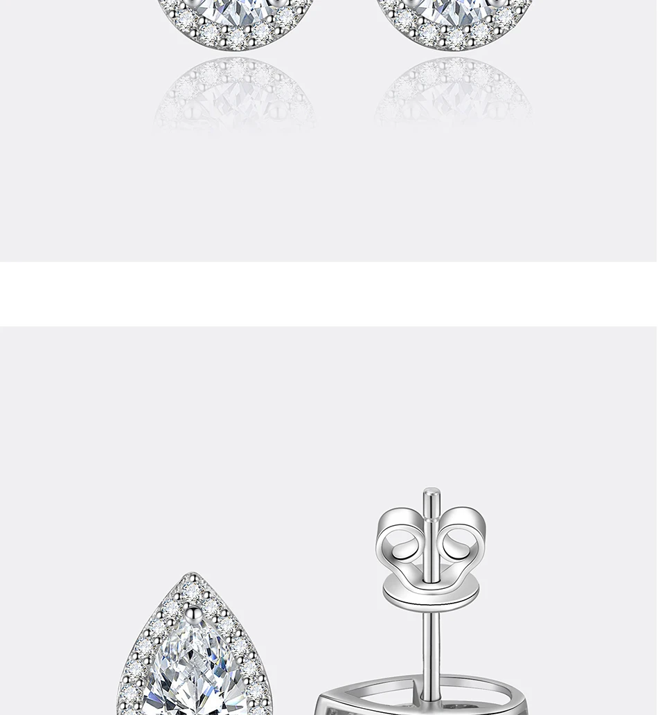 PERFANY Moissanite Earrings light reflection