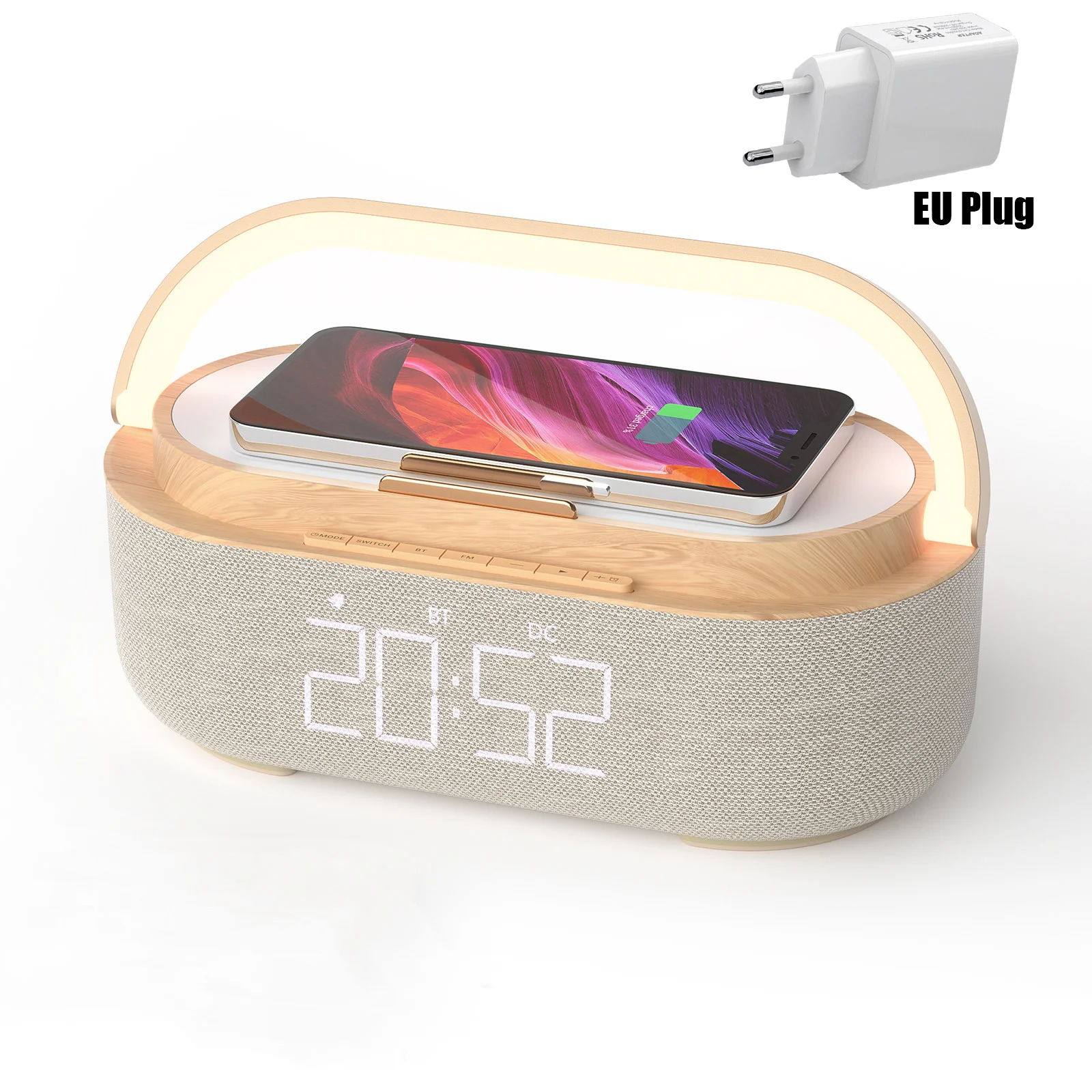 ตัวเลือกสินค้า ลำโพงบลูทูธไร้สาย 2500mAh พร้อมชาร์จไร้สาย วิทยุ FM ไฟหรี่แสงได้
