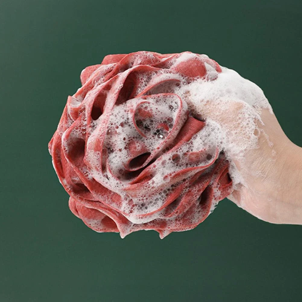 Schnelle Schäumen Leichte Rose Dusche Ball Waschen Peeling Schwamm für Bad Super Weiche Große Nicht Verstreut Ball Blume Bad reiben