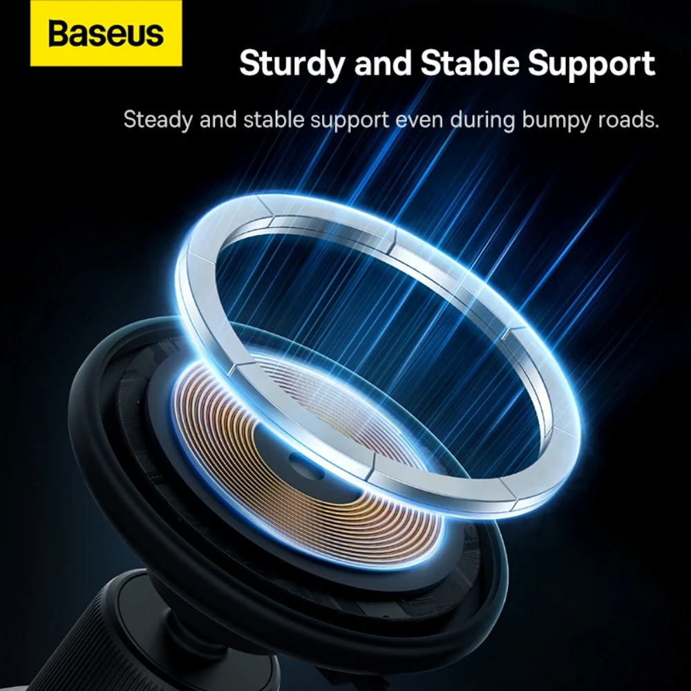 Baseus 15W Magnetic Fast Wireless Car Charger and Holder