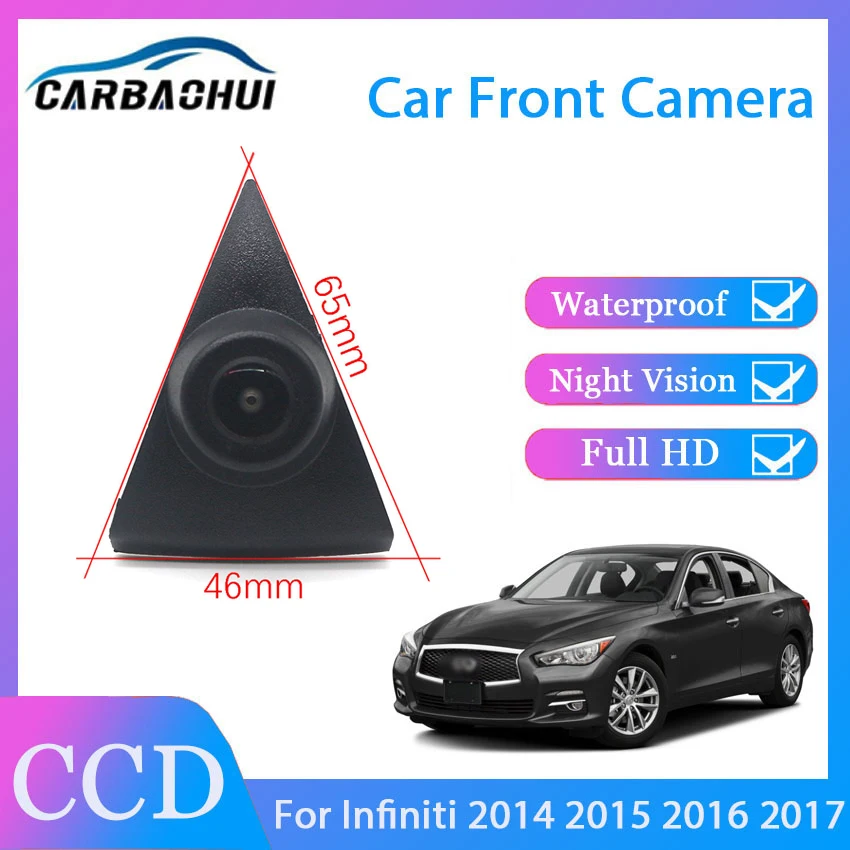 

Waterproof Night Vision CCD Car HD Front View Logo Parking Camera For Infiniti 2014 2015 2016 2017 Installed under the car logo