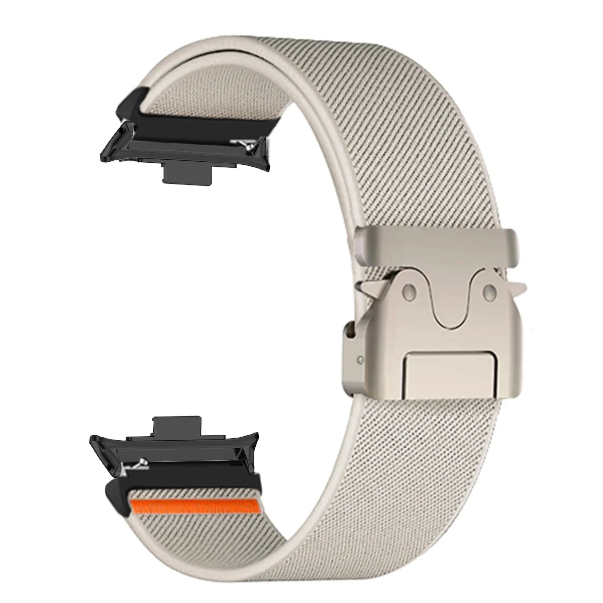 Nylon and Metal Sport Watchband Strap