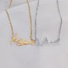 Collier ethnique avec nom arabe personnalisé pour femme, pendentif plaque signalétique en acier inoxydable, bijoux personnalisés, cadeau