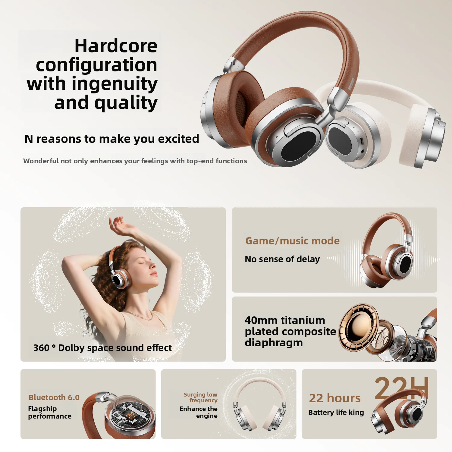 100% الأصلي لينوفو LE602 سماعات لاسلكية مثبتة على...