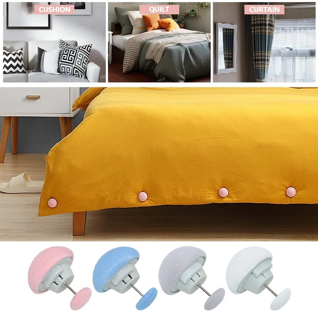 4pcs Duvet Ties, Plastic Duvet Cover Fixing Clips Set for Bedroom Quilt Cover Clips Pins Bedding Duvet Pins Sheet Fasteners