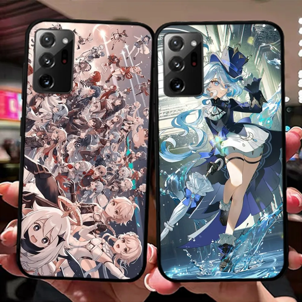 

G-Genshin impaction Anime Phone Case For Samsung Note 8 9 10 20 pro plus lite M 10 11 20 30 21 31 51 A 21 22 42 02 03