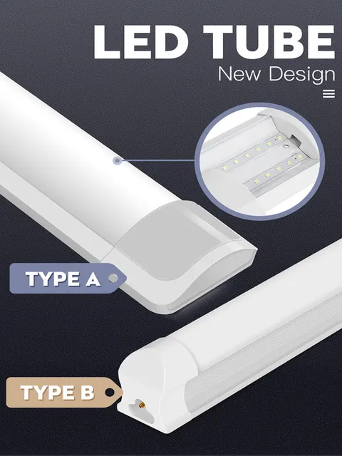 หลอด LED โคมไฟโคมไฟ Strip Home Highlight 220V ไฟ LED ห้องนอนห้องครัวตู้หลอดไฟ LED หลอด 1