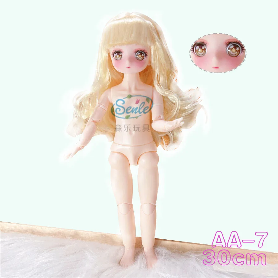 Anime 3D Augen Bjd Puppenkörper 1/6 Manga Gesicht Kugelgelenk Nude Haploid ​ Puppe mit abwechslungsreichen Haaren, Zubehör für Mädchenspielzeug – Detail 7