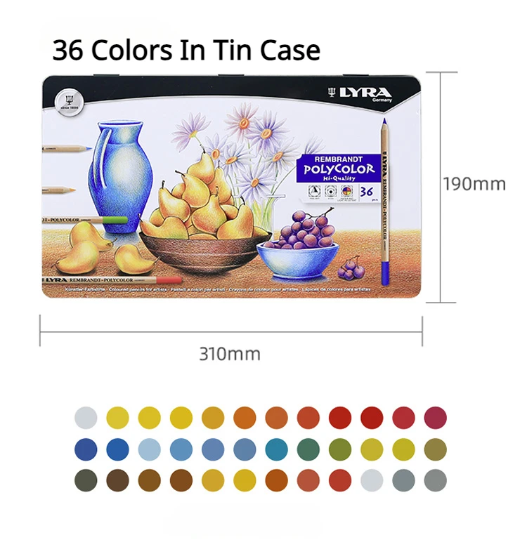 Lyra Rembrandt Polycolor Professional Colored Pencils 24/36/72