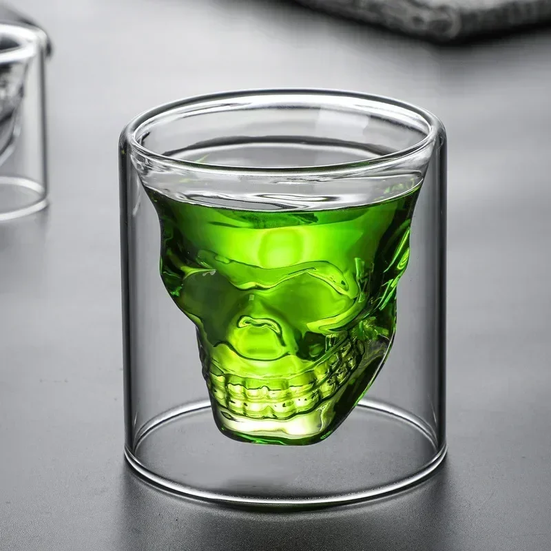 25ml Wine Cup Glasses Cocktail Whisky Barware Beer Drinkware Drinking Coffee Mugs Double Bottom Mug