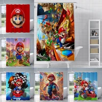For-M Marios Shower Curtain Waterproof Polyester Fabric Paint Colorful Bath Curtains Home Bathroom Decor Curtain With Hook 1