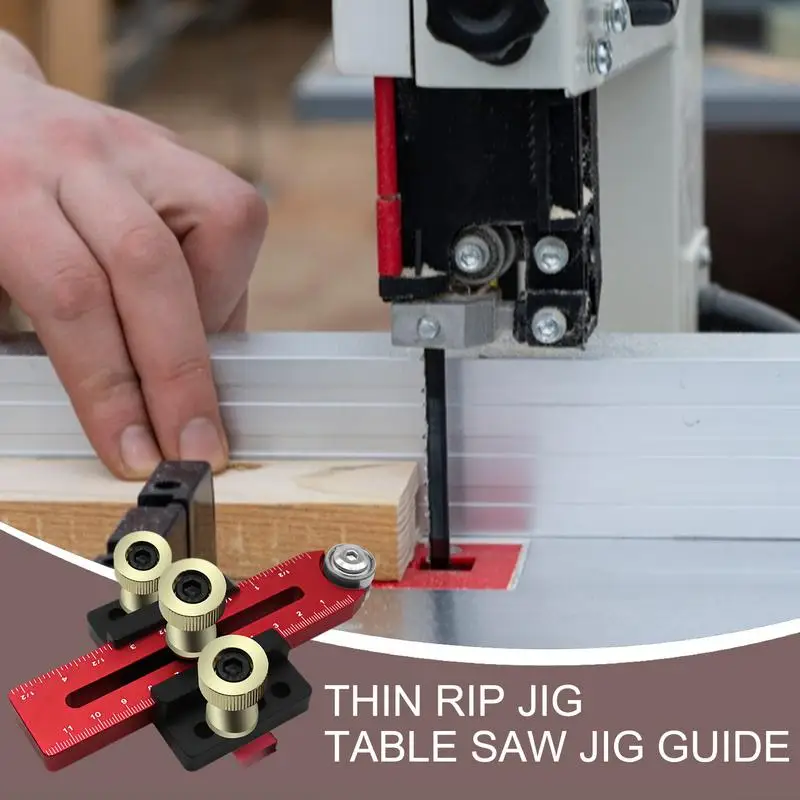 Woodworking Thin Rip Jig Guide - Aluminum Alloy Fence For Table Saws, Routers, Milling Machines (14x7x4.8cm) - View #6