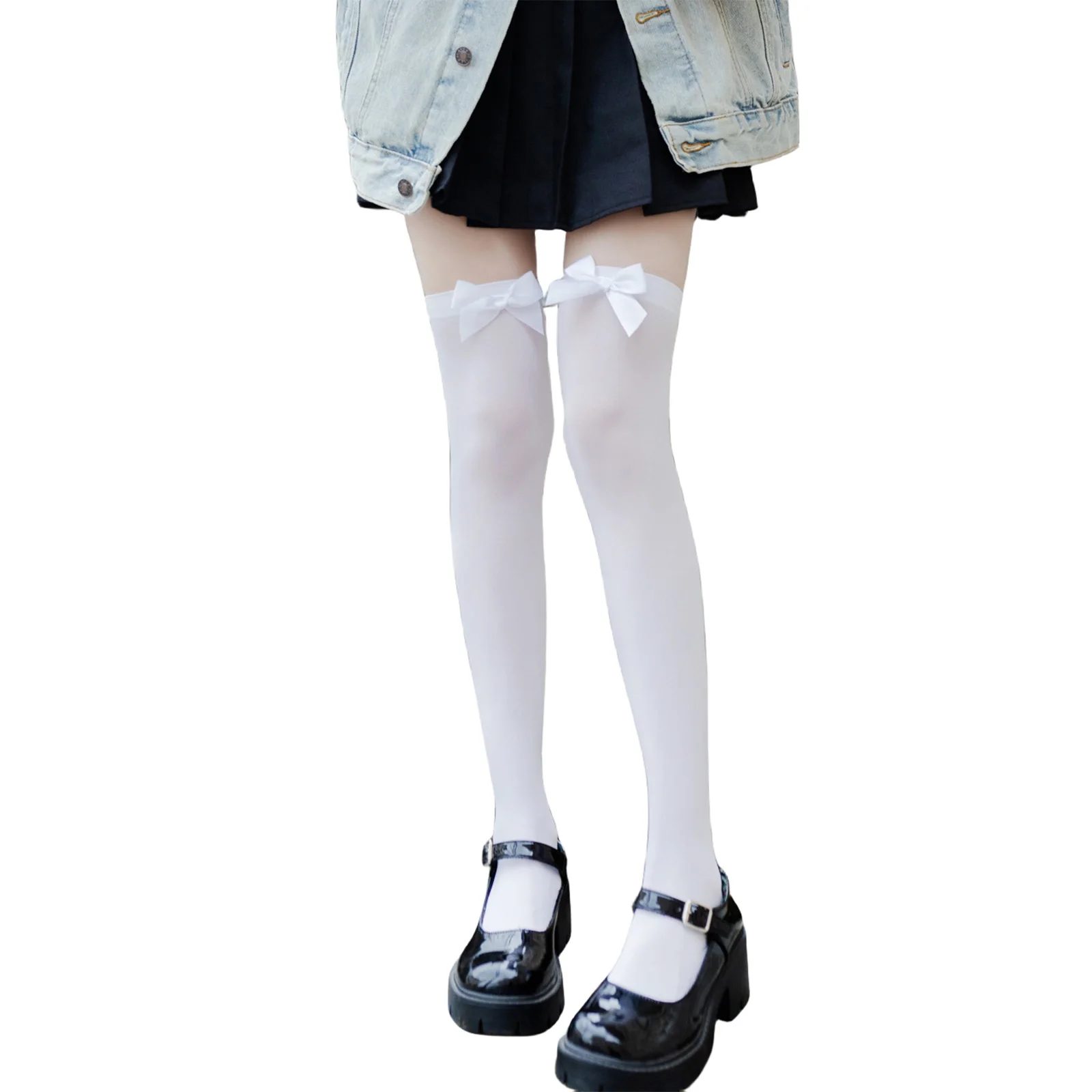 

10 Pair Kawaii Lolita Bowknot Stockings Cosplay Girls Jk Japanese Long Stocking Vintage Gothic Palace Cosplay Halloween Dropping