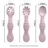 Baby Cartoon Spoon Children's Tableware Set Children Utensil Feeding Set Toddler Silicone Dinnerware Cutlery Baby Accessories 4