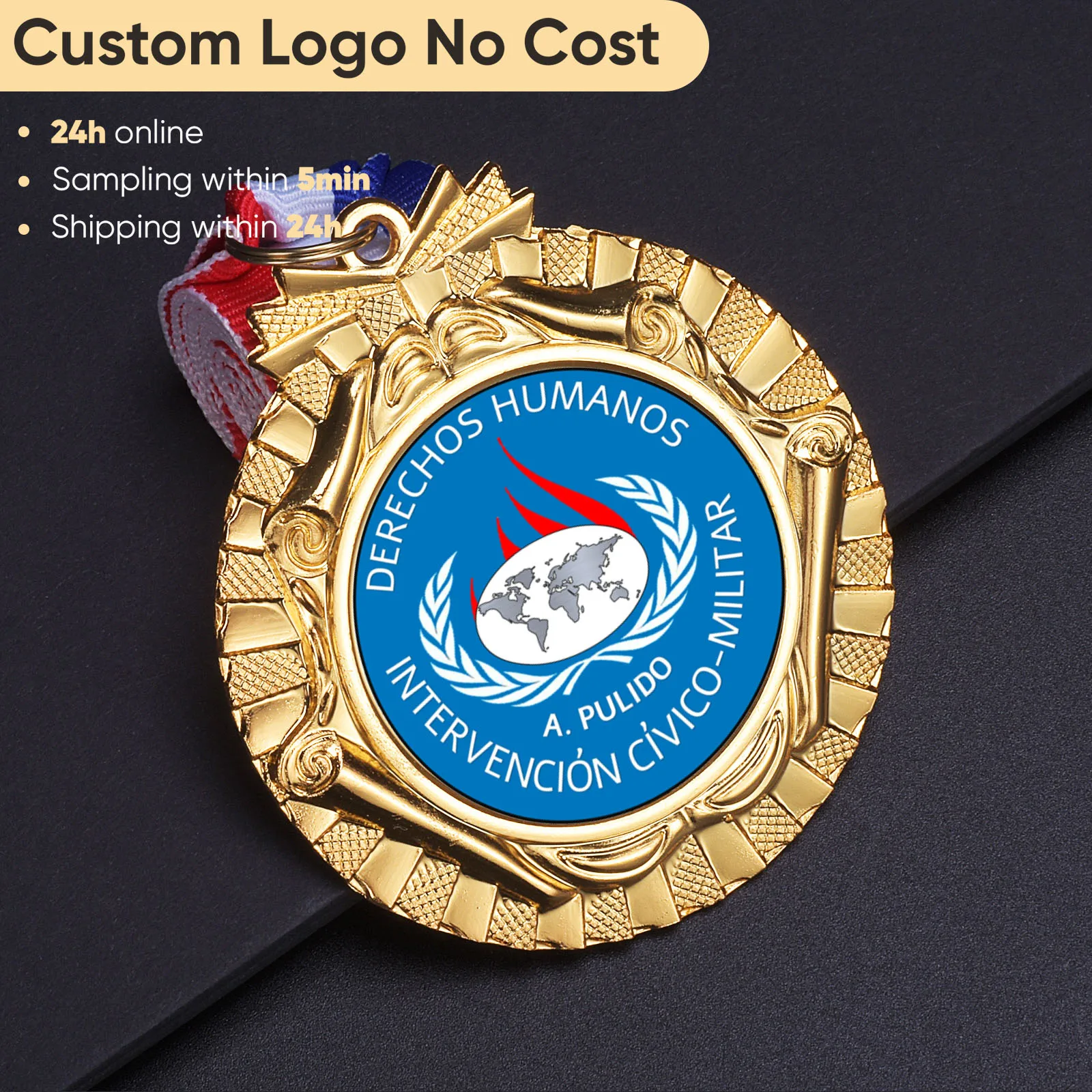 65MM Gold Silver Bronze Metal Award Medals Game Medals Sports Competition Winner Souvenir for Sport Company Anniversaries