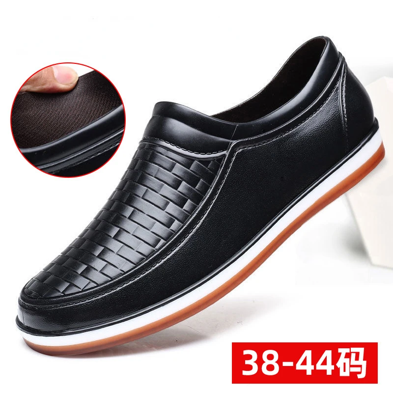 

Fashion Non-slip Rain Shoes Men's Low-top Work Rain Boots Waterproof Kitchen Shoes Man Casual Rubber Shoes Zapatillas De Hombre