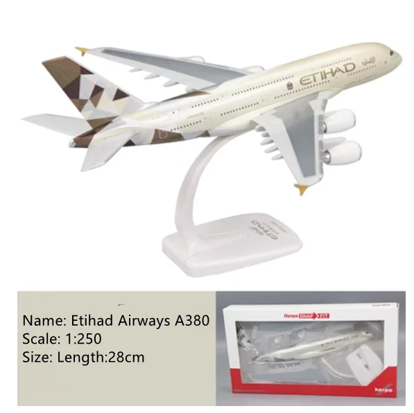 Modèle Réduit D'avion A350-1000 Etihad Airways échelle 1:200 - Alliage Et ABS | 37x32,5 Cm Avec Support - 6
