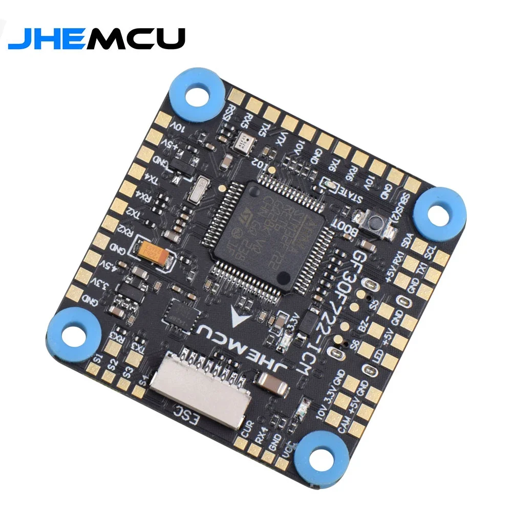 

JHEMCU GF30F722-ICM F722 Baro OSD 5V 10V Dual BEC Контроллер полета 3-8S 30.5X30.5mm для радиоуправляемых FPV беспилотных летательных аппаратов DIY части