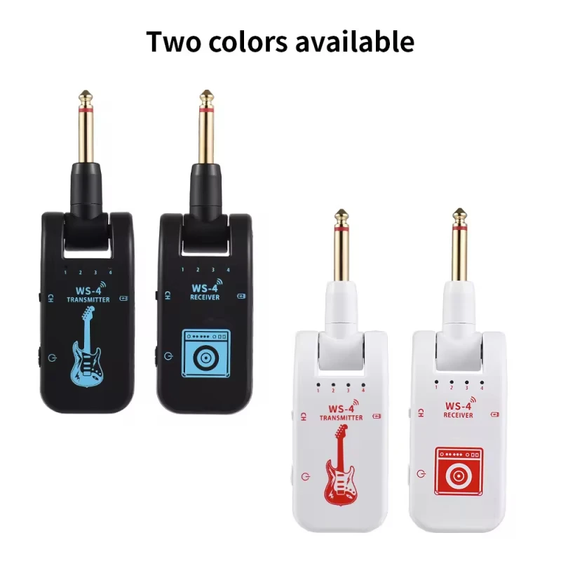 Wireless System for Guitar 2.4G Rechargeable Transmitter and Receiver Real Time Plug Play Transmission For Electric Bass wireless guitar transmitter