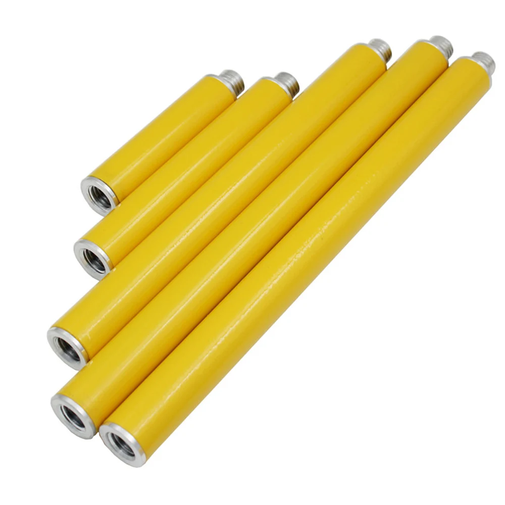 Yellow Aluminum Alloy Centering Rod Gps Extension Rod 10/15/25/40/60/100Cm Diameter 25Mm