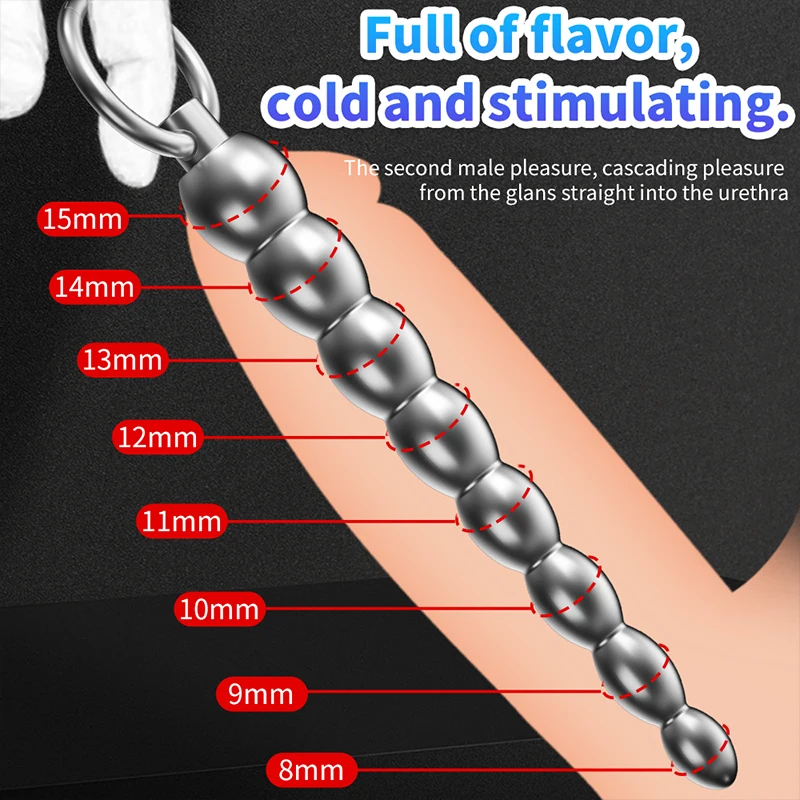 Metal Horse Eye Stick Penis Plug Urethra Beads Urethral Stimulator Sounding Urethral Masturbation Climax Sex Toys for Men urethral dilator silicone urethral dilator