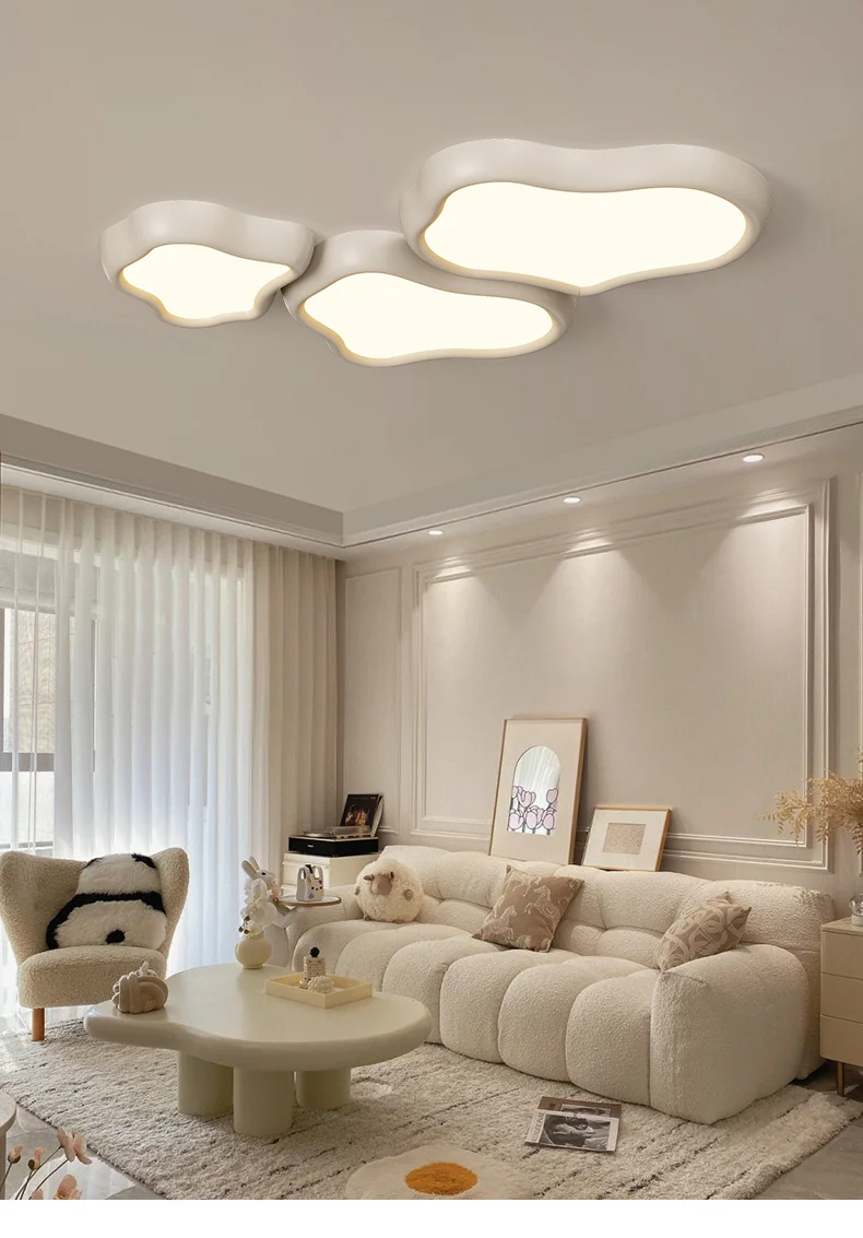 Description Picture 2 of itemNew Cream Wind Style LED Ceiling Light Whole House Warm Lighting For Bedroom Children's Room Living Study Room Aisle Loft Lustre