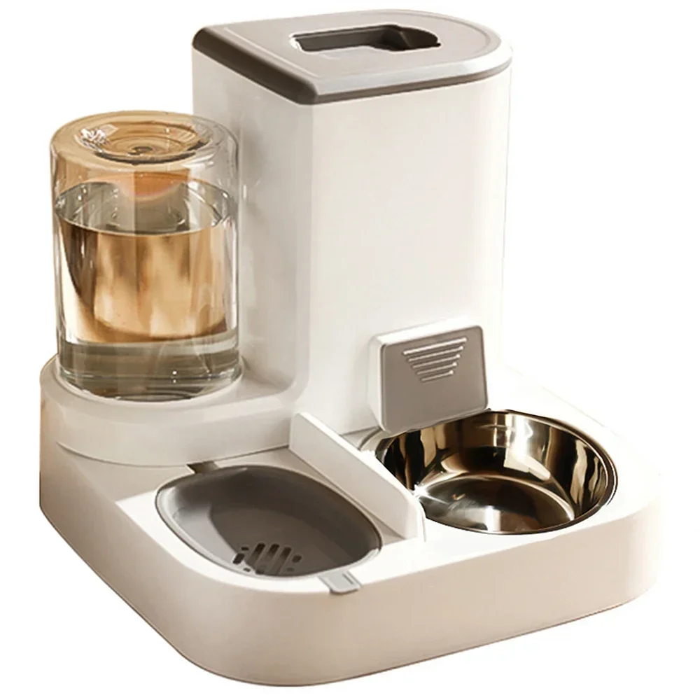 Automatic cat dog feeder drinking fountain water dispenser auto food