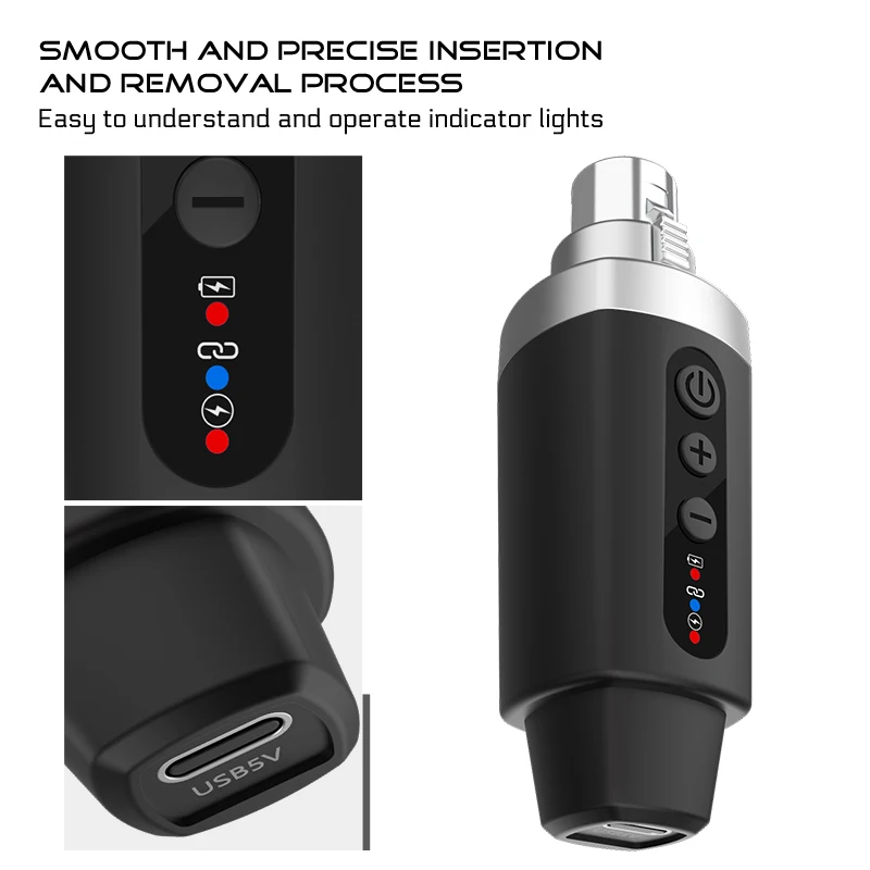 UHF Wireless Audio Transmitter & Receiver-6.35mm Jack Anti-Interference Long-Range Penetration Stable Transmission