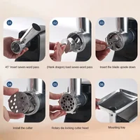 800 Вт электрическая мясорубка сверхмощная мясорубка кухонная электрическая мясорубка начинка кухонный комбайн электрическая мясорубка — изображение 6