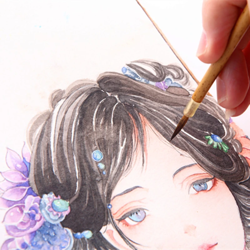 calligraphy brush paint brush Chinese Painting Line Drawing Weasel Hair Baimiao Watercolor Fine Line