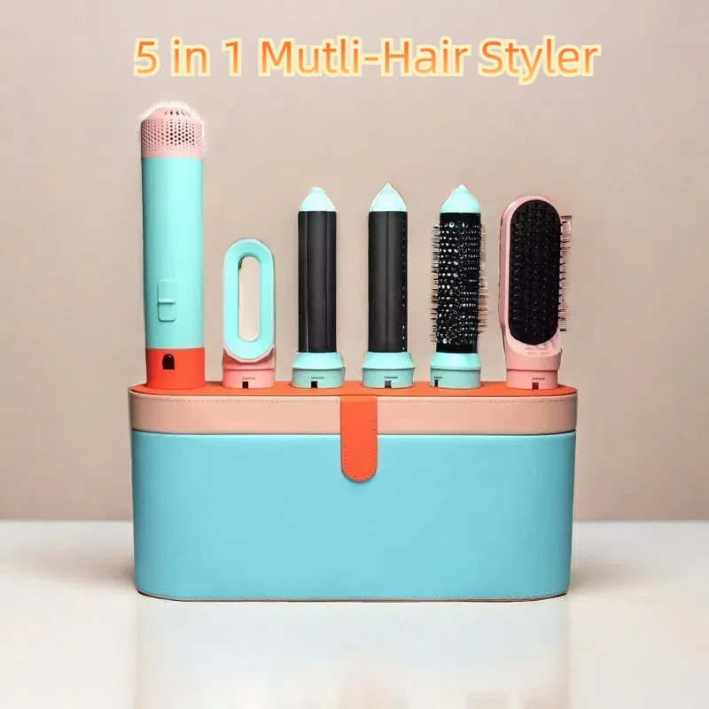 5 in 1 High Speed Hair Styler Electric Curling Iron Hair Dryer Curler Straightening Brush Negative Ion hair dryer hair styler air hair styler hair styling set