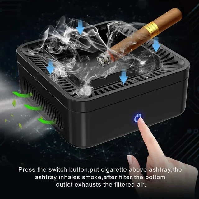 Smart Ashtray Usb Ceramic with Smoking Filter Electric Rechargeable Smoke  Vaccum Cleaner Air Purifier Car Anti Smell Ash Tray - AliExpress