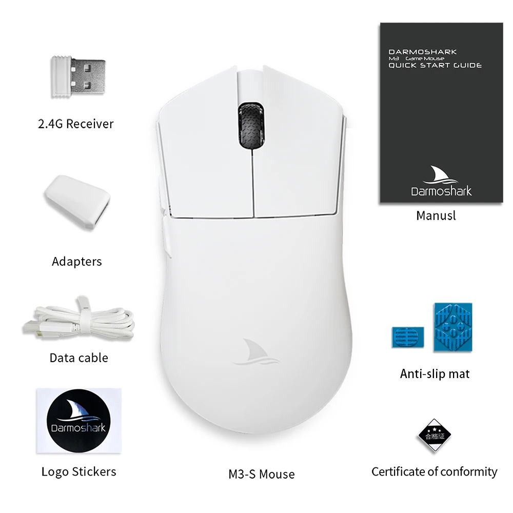 Motospeed Darmoshark M3 Bluetooth Wireless Gaming Mouse 26000DPI PAM3395 Optical Sensor Computer Office Mouse TTC For Laptop PC wireless mouse gaming mouse wireless gaming mouse wireless optical mouse