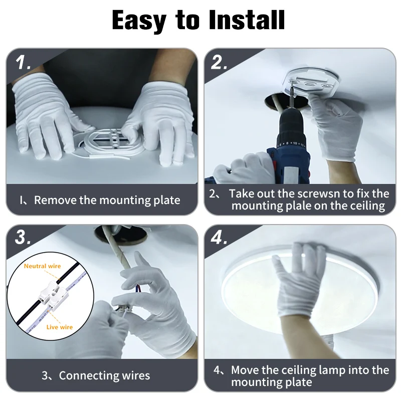 LED Ceiling Lamp 12-36W 220V High Bright Panel Light Energy Saving For Living Room Bedroom Indoor Lighting Round Ceiling Lights