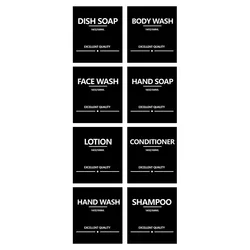 Deluxe Waterproof Bathroom Bottle Label Set - 7/8 PCS (8pcs)